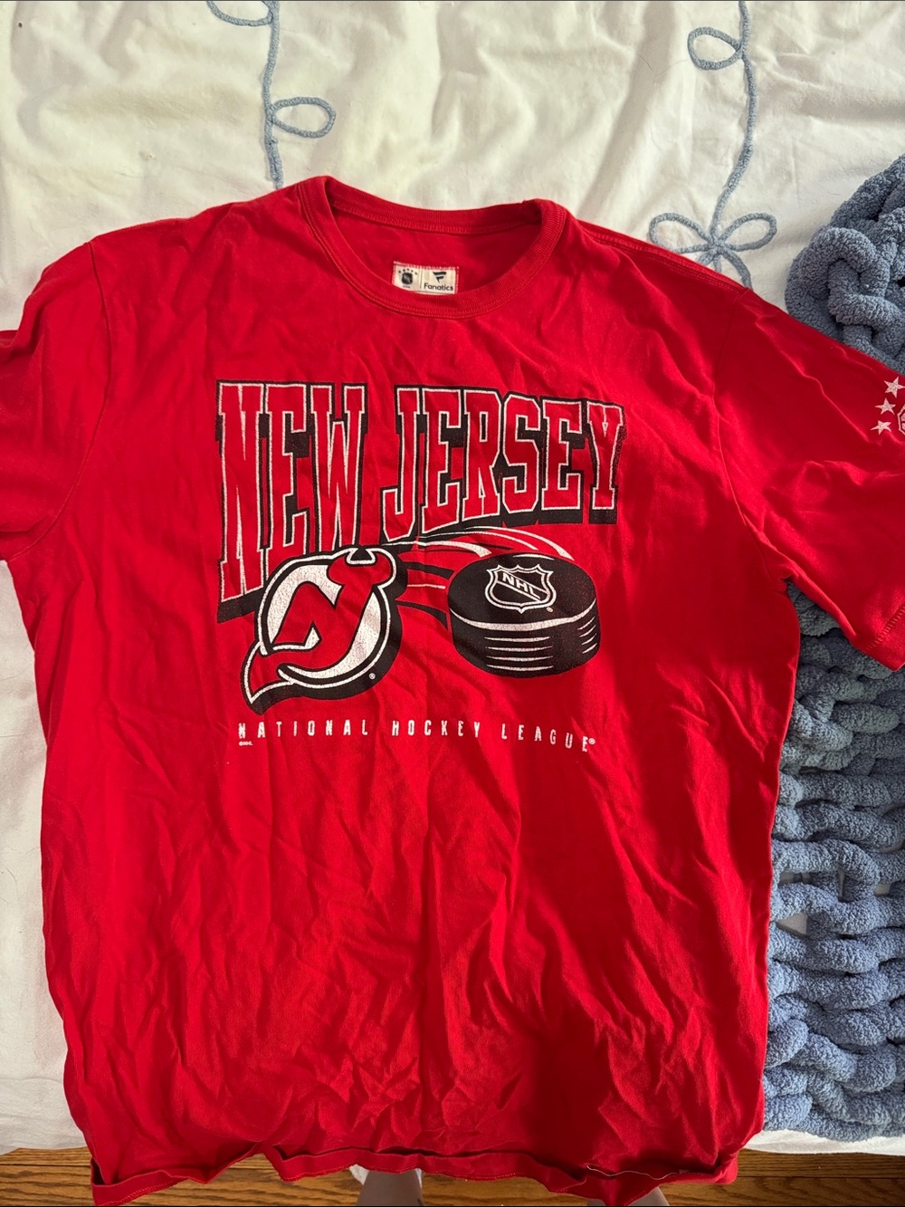NHL New Jersey Red Graphic Short Sleeve Tee